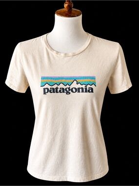 Patagonia Women's Cream Logo Graphic Crew T-Shirt